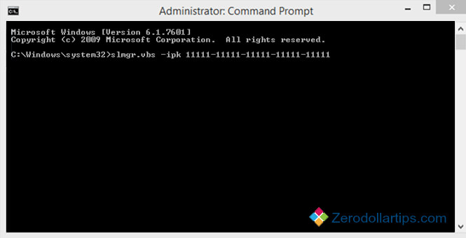 Nhập lệnh vào Command Prompt