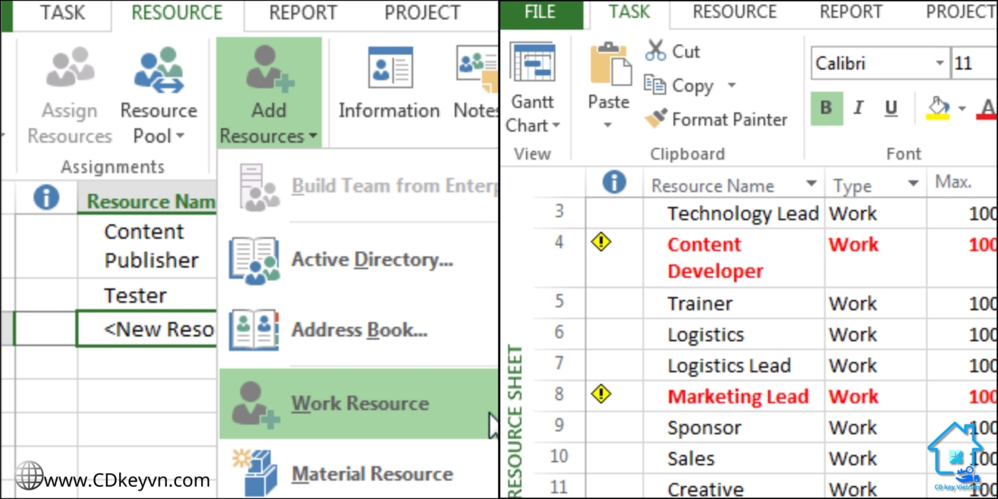 Thêm/cập nhật các tài nguyên cần thiết trong Resource pool 