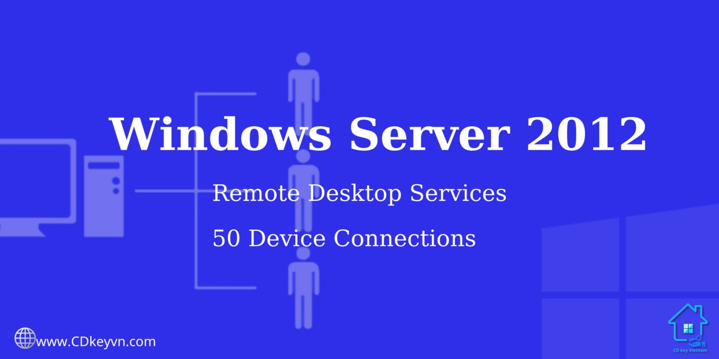 Windows Server 2012 RDS 50 Device Connections - Sức mạnh từ xa, kết nối an toàn, hiệu suất tối đa.