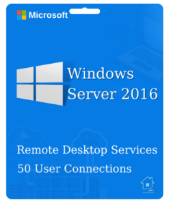 Windows Server 2016 Remote Desktop Services 50 User Connections