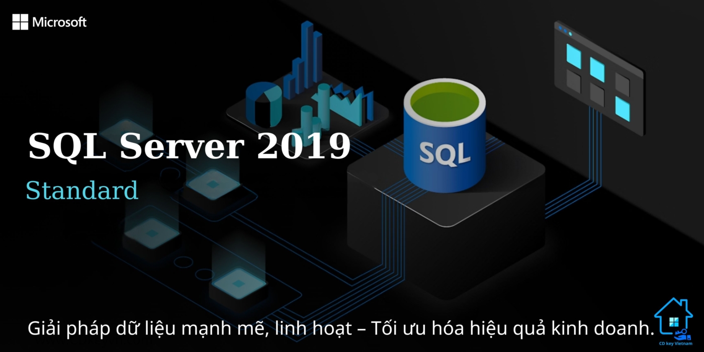 SQL Server 2019 Standard - Giải pháp dữ liệu mạnh mẽ, linh hoạt – Tối ưu hóa hiệu quả kinh doanh.